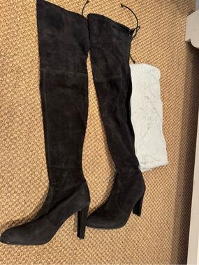 Stuart Weitzman Highland stretch-suede over-the-knee boots